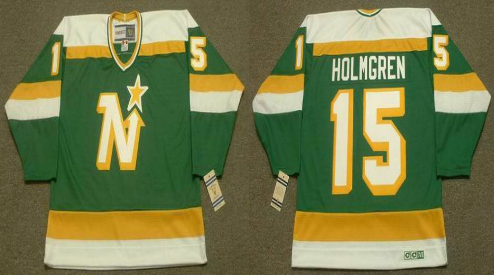 2019 Men Dallas Stars #15 Holmgren Green CCM NHL jerseys